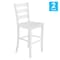 Flash Furniture Antique White Wash Solid Wood Bar Stools, 2PK ES-STBN5-29-WH-2-GG - alternate 3